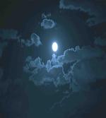 Full Moon Dark Clouds Fog