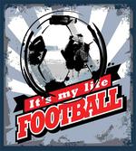 Grungy Football Pop Art