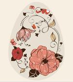 Flowers Ornate Egg Shape artwork
