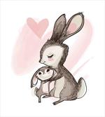 Bunny with His Mom