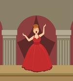Singing Woman Formal Clothes