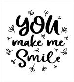 Hand Drawn You Make Me Smile