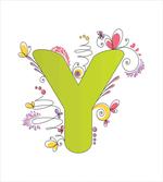 Colored Doodle Initial