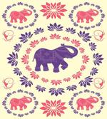 Colorful Floral Elephant