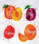 Peach Raspberry and Plum