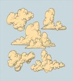 Vintage Clouds in the Sky