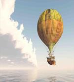 Striped Hot Air Balloon