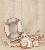 Life Buoy Wooden Sepia