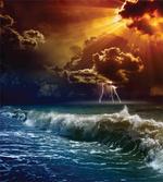 Ocean Wild Fire Waves