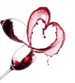 Heart Shape Spilling Wine