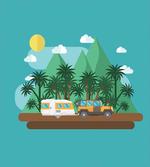Traveler Vehicles Exotic Palms artwork