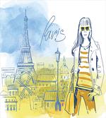 Girl at the Eiffel Tower