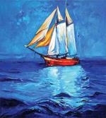 Oil Paint Style Sailship