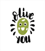 Olive You Funny Grunge