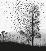 Murder of Crows on Tree