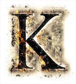 Smoked Letter K ABC