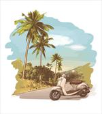 Vintage Scooter in Jungle