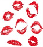 Different Red Kiss Marks