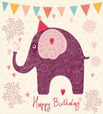 Purple Art Elephant artwork