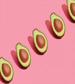 Halved Fresh Avocados