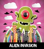 Cartoon Alien Invasion