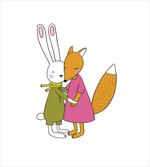 Fox and Hare Hugging