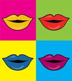 Colored Lips in Squares