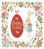 Egg Bunny Bloom Floral Frame