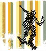 Skateboarder Scribble