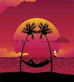 Girl in Hammock Paradise artwork