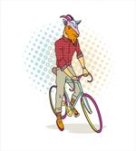 Hipster Goat on Bicycle artwork