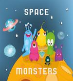 Space Monsters Calligraphy