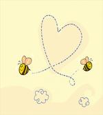 Buzzing Flies Heart Shape