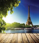 Eiffel Tower Wood Pier Seine