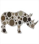 Rhino Dots Silhouette