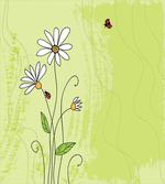 Chamomile Ladybugs Art