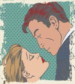 Lovers About to Kiss Art