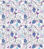 Abstract Butterflies Flowers