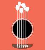 Acoustic Guitar Wine Glasses