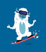 Yeti Snowboard Winter artwork
