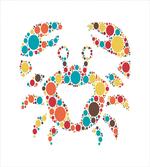 Colorful Dotted Shape