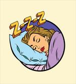 Beauty Sleeping Woman Pop Art