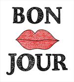 Vintage Bon Jour Words