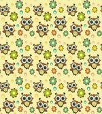 Owls Flowers Circles