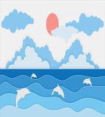 Seascape Art Dolphins