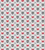 Skulls Red Hearts