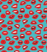 Retro Woman Red Lipstick