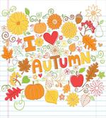 I Love Autumn Sketchy Doodle