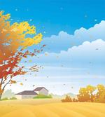 Autumn Fields Tree Farmhouse