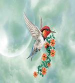 Bird with Flower Branch